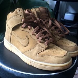 Nike Dunk Hi Top Wheat - Big Kids